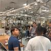 Students being shown equipment.